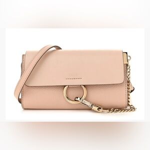 Chloe Mini Faye calfskin shoulder Crossbody Bag cement pink